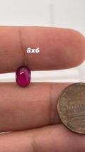 Synthetic Ruby Oval Cabochon Swiss Rough Corundum Available in 5x3MM- 8x6MM - £4.24 GBP