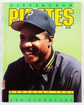 1991 Braves @ Pittsburgh Pirates Scorebook Unscored Barry Bonds Cover - $19.79