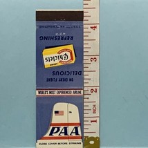 Front Strike Matchbook Cover PAA Pan American Airlines gmg free Chiclets - £9.82 GBP