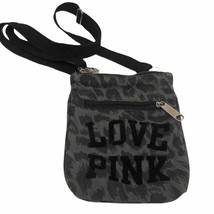 LOVE PINK VS gray animal print small crossbody purse - $28.61