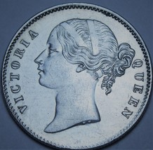 Rare Au/Unc East India Company 1840-C Silver Rupee~Queen Victoria~28 Ber... - £634.52 GBP