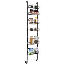 Pantry Organizer Wall Mounted Spice Rack Over The Door w/ 6 Adjustable S... - £58.20 GBP