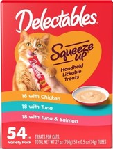 Hartz Delectables Squeeze Up Interactive Lickable Wet Cat Treat Flavor V... - £44.65 GBP