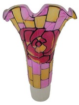 Tulip Lily Flower Glass Lamp Shade Tiffany/Stained Glass Style - 1.19&quot; Fitter - £21.77 GBP