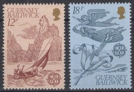 ZAYIX Great Britain Guernsey 222-223 MNH Folklore Flower Boat 011022S27M - £1.18 GBP