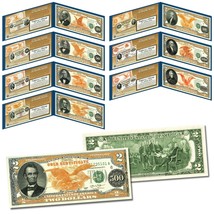 1882 Series Gold Certificates on Real U.S. Genuine $2 Bills - Complete Set of 7 - £67.23 GBP