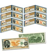 1882 Series Gold Certificates on Real U.S. Genuine $2 Bills - Complete S... - £66.16 GBP