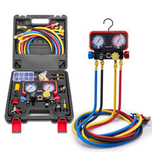 AC Gauges, AC Manifold Gauge Set for R22/R410A/R134A Refrigerant, 4 Way ... - $2,258.25 MXN