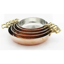 5 pieces Traditional Copper Pan, Frying Pan, Omelette Pan, Copper Pan, H... - $112.11