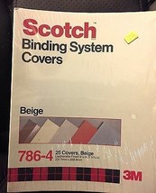 Scotch Binding System Covers 786-4 Beige, 25 Covers 9 1/8 in x 11 3/8 in - £6.39 GBP