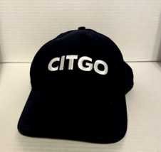 Citgo Baseball  Black Cap Hat adjustable strapback white embroidery - $250.77 MXN