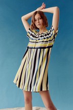 New Anthropologie Peter Som Naxos Striped Tunic Dress $148 XS/S Yellow - £51.60 GBP