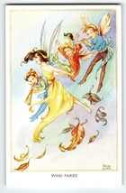 Wind Fairies Postcard Fairy Winged Sprites Fantasy Rene Cloke Valentine &amp; Sons - £14.94 GBP