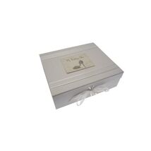 White Cotton Cards My Wedding Shoes Large Keepsake Box  - $58.00