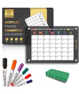 EZBRAIN Magnetic Fridge Calendar with Set of 6 Markers, Eraser, Acrylic ... - £22.68 GBP