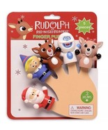 Rudolph The Red-Nosed Reindeer Finger Puppets- 5 Pieces Christmas Toys - £10.16 GBP