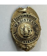 Vintage Brass Magistrate Badge Victory Gardens NJ - $223.34 CAD