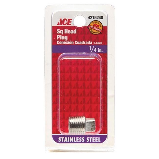Smith-Cooper 1/4 in. MPT Stainless Steel Square Head Plug - $16.65