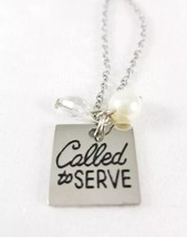 Called To Serve Charm Necklace Stainless Steel Inspirational Jewelry NEW - £6.75 GBP