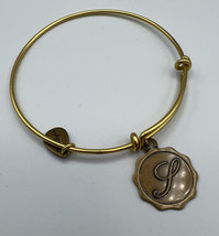 Bracelet Bella Ryann Initial  L Gold Plated Adjustable Bangle - £8.28 GBP