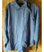 Genuine Jeans Ivy Brown ladies medium cross shoulder button denim shirt - $438.11 MXN