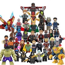 37pcs Avengers Infinity War SuperHero Minifigures Thanos Hulk Thor Loki Blocks - £46.41 GBP