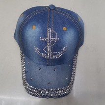 Washed Old Cowboy Hat Diamond-Encrusted Baseball Cap British Shade Cap - £11.07 GBP