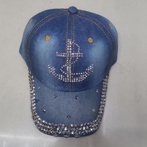 Washed Old Cowboy Hat Diamond-Encrusted Baseball Cap British Shade Cap - £10.95 GBP