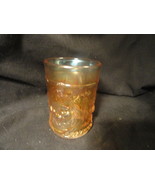 Vintage Cherries Carnival Glass Tumbler 4&quot; Tall Unsigned - $22.49