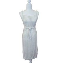 Avec Les Filles Linen Blend Stripe Midi Dress Size Medim NWOT - £28.69 GBP