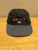 Vintage Chaps RL Ralph Lauren Denim Bill Navy Plaid Strap Back Hat Cap - $55.48 CAD