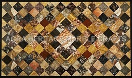 4&#39;x2&#39; Black Marble Occasional Table Top Multi Marquetry Inlay Garden Decor H5079 - £879.36 GBP
