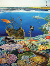 Heritage Puzzle Treasures of the Deep by William Bock - 550 Pieces - 18&quot;... - $32.99