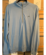 TRAVIS MATHEW 1/4 Zip Jacket Shacket-Blue Long Sleeve Lightweight EUC Small - £17.18 GBP
