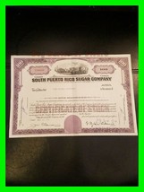 South Puerto Rico Sugar Company 100 Share Common Stock Certificate 2 Of 2 - £40.20 GBP