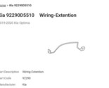 Genuine Kia Wire Harness 92290-D5510 - $24.26