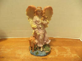 Dillard,s Resin Angel W/Fawn &amp; Frog Figurine - €12,78 EUR