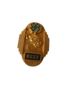 Vintage Gold &amp; Enamel Beef 4 H County Honor Celanese Chemical Awards Pin... - £11.66 GBP