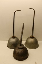 Lot of 3 Antique Vintage Eagle Thumb Pump Hand Oil Oiler Oiling Lubricat... - $47.01