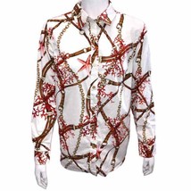 Susan Graver Stretch Cotton Long Sleeve Button Front Shirt Reg 12 New A2... - $17.99