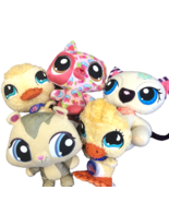 5 LPS Littlest Pet Shop Plush Chipmunk Bunny Siamese Cat 2 Ducks 2007 2008 - £29.45 GBP