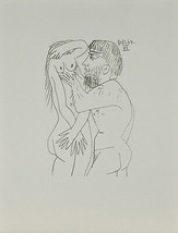 &quot;Le Gotta du Bonheur-8.10.64.VI&quot; Di Pablo Picasso Litografia 12 3/10.2cmx25.4cm - £191.38 GBP