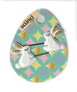 Scunci 2 PC Bunny Rabbit Bobby Pins Felt Gold Glitter - $150.87 MXN