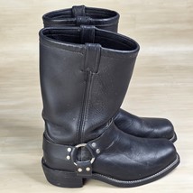 CHIPPEWA Square Toe Harness Biker Pull On Boots Size 10.5 Black Leather ... - $4,631.16 MXN