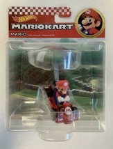 NEW Mattel HDB40 Hot Wheels Mario Kart 1:64 MARIO Pipe Frame + Parachute Vehicle - $16.88