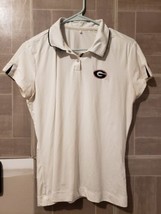 University Of Georgia Bulldogs Womens Nike Golf Shirt Polo White Size M Dri-Fit - £9.57 GBP