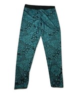 Candies Womens Leggings Size L Floral Green black Athletic - $8.04 CAD