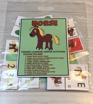 Horse -THEMED Learning Activities Package- Laminated - Teaching Supplies Prek - £15.58 GBP