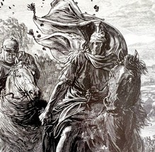 Pompey Defeated By Caesar At Pharsalia 1913 Plate Print 2 Page History D... - $39.99
