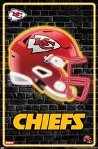 Kansas City Chiefs NFL Metal Sign 12x8in Football Decor Neon Style - $34.67 CAD